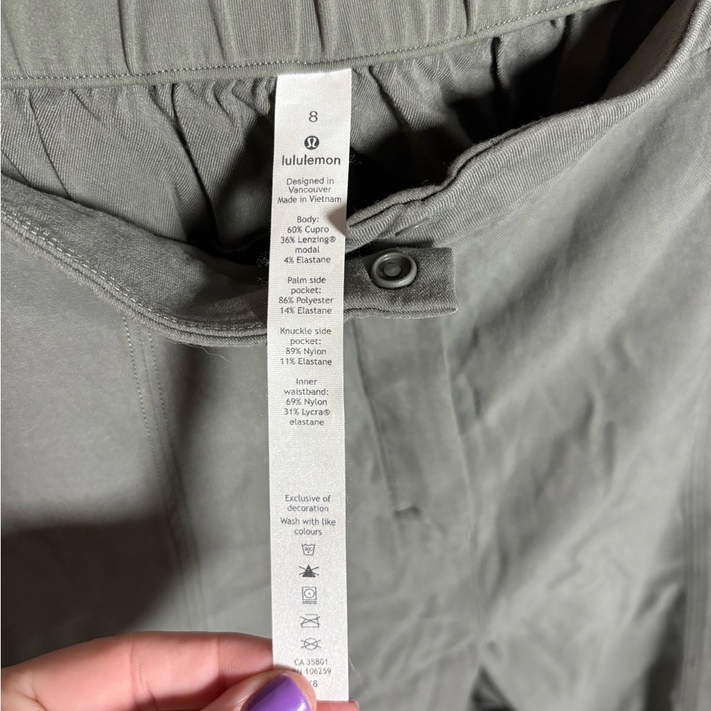 Lululemon Dynamic Days Trouser Pants Cupro-Modal Grey Sage Athleisure Travel - Picture 8 of 10